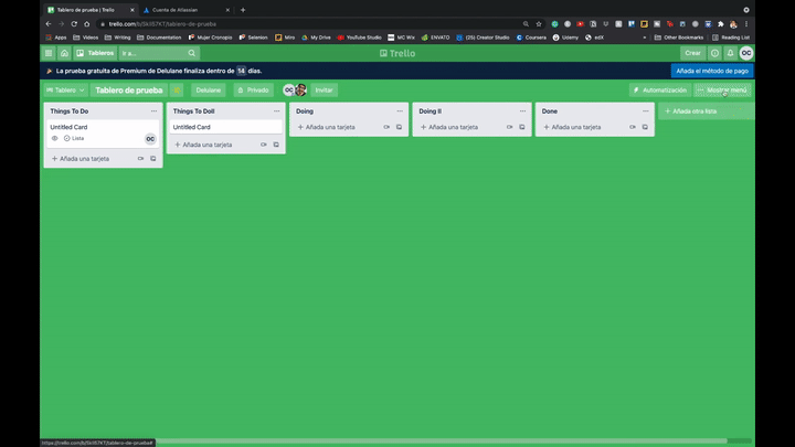 GIF: Seguir tableros y listas en Trello